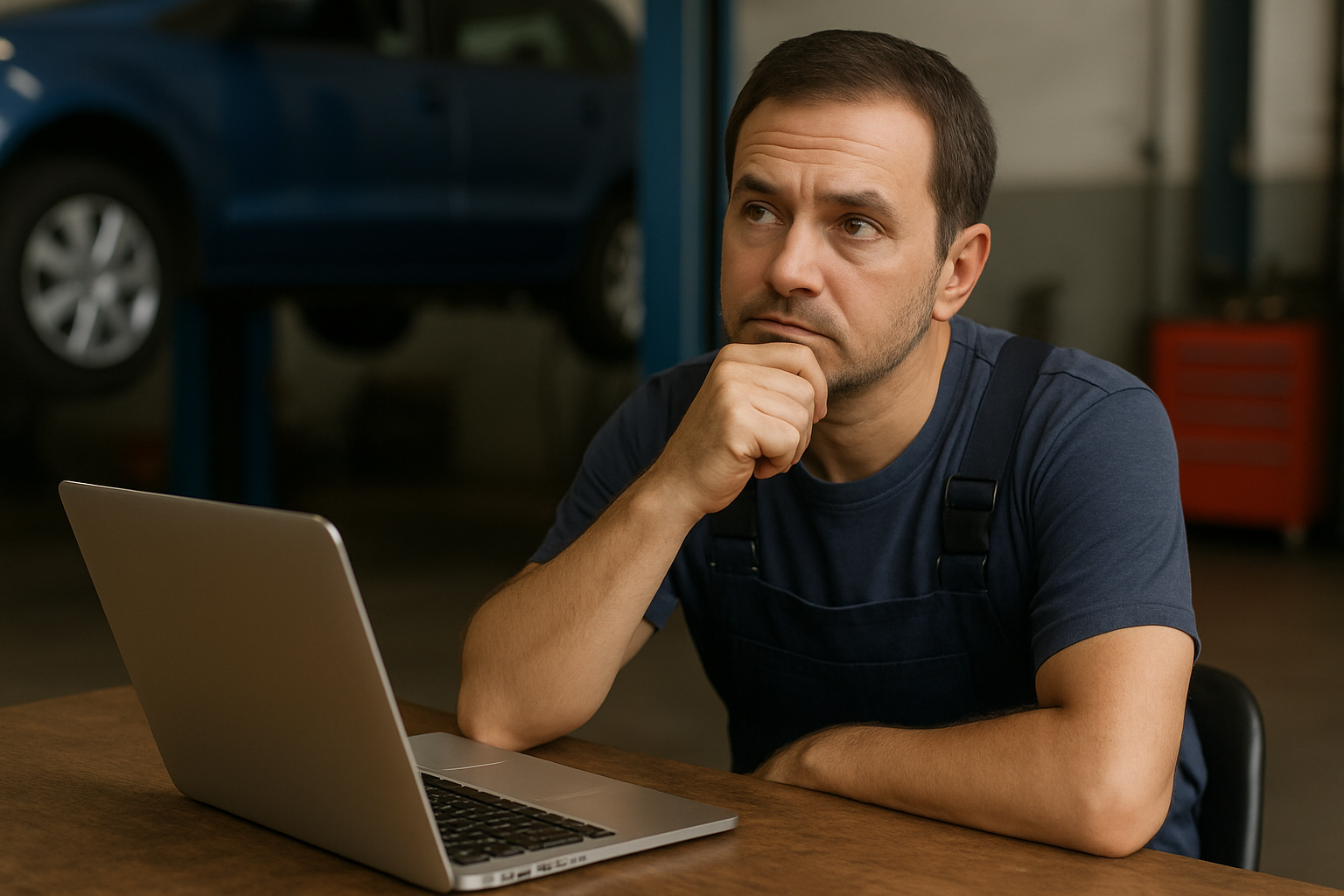 a mechanic shop owner thinking of How to Ask for Star Reviews